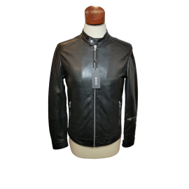 KURTKA SKÓRZANA MĘSKA OCHNIK KURMS-0124 CZARNA