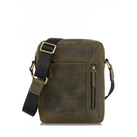 SKÓRZANA TORBA MĘSKA KHAKI TORMS-0301 51W23