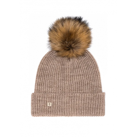 CZAPKA DAMSKA Z POMPONEM CZADT-0052-81 Z23