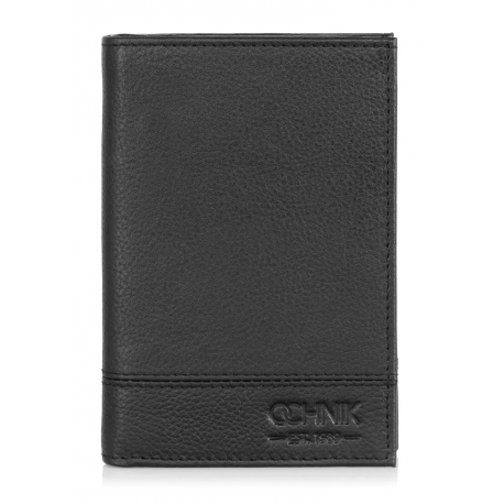 SKÓRZANY PORTFEL MĘSKI Z PRZESZYCIEM PORMS-0022 99 Z23