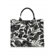 TOREBKA DAMSKA SHOPPER OCHNIK TOREN-0873-15(W24) kolor czarno-biały