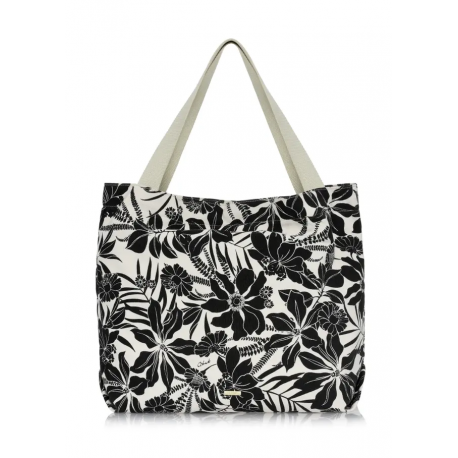 DUŻA TOREBKA DAMSKA SHOPPER TOREN-0289-98(W24) kwiecisty wzór