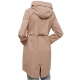OCHNIK płaszcz damski beżowy trencz z kapturem KURDT-0511-81