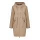 OCHNIK płaszcz damski beżowy trencz z kapturem KURDT-0511-81