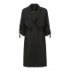 OCHNIK płaszcz damski czarny oversize bez kaptura KURDT-0439-99