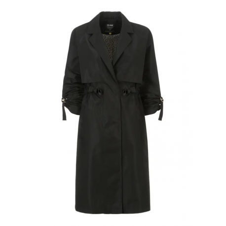 OCHNIK płaszcz damski czarny oversize bez kaptura KURDT-0439-99
