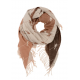 SZADT-0160-24 215 cm - kobieta OCHNIK szal brązowy