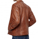 Brązowa skórzana kurtka męska KURMS-0326-1363(W25)