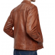 Brązowa skórzana kurtka męska KURMS-0326-1363(W25)