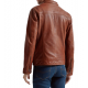 Brązowa skórzana kurtka męska KURMS-0326-1363(W25)