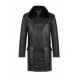 Czarny skórzany płaszcz męski KURMS-0345-2745 Z25