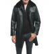 Czarny skórzany płaszcz męski KURMS-0345-2745 Z25