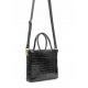 Skórzana elegancka czarna torba damska TORES-1128E-99