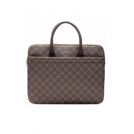 Brązowa torba na laptopa z monogramem TOREC-1078-89