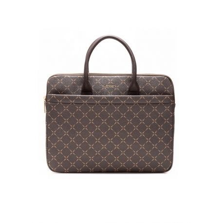 Brązowa torba na laptopa z monogramem TOREC-1078-89