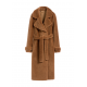 Długie wełniane futro w kolorze camelowym FUTDW-0019A-24 Z25