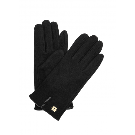 Czarne wełniane rękawiczki damskie REKDT-0027A-99 Z25