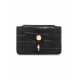 Mały czarny skórzany portfel damski PORES-0890B-99 Z25