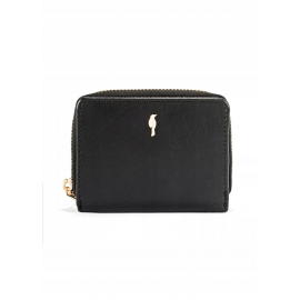 Mały portfel damski czarny skórzany PORES-0815A-99