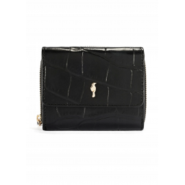 Skórzany czarny portfel damski PORES-0906A-97