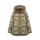 Oliwkowa kurtka z naturalnym ociepleniem KURDT-0619-57 Z25