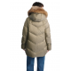 Oliwkowa kurtka z naturalnym ociepleniem KURDT-0619-57 Z25