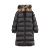 Czarna kurtka damska z naturalnym ociepleniem KURDT-0623-99 Z25