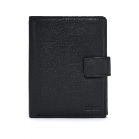 Skórzany portfel męski w kolorze czarnym PORMS-0630A-99