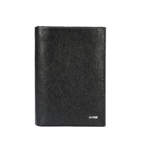 Czarny skórzany rozkładany portfel męski PORMS-0646-99
