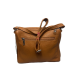 Skórzana listonoszka damska w koniakowym kolorze 4639