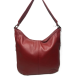 Skórzana torebka damska na ramię w bordowym kolorze 4439