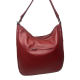 Skórzana torebka damska na ramię w bordowym kolorze 4439