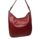 Skórzana torebka damska na ramię w bordowym kolorze 4439