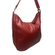 Skórzana torebka damska na ramię w bordowym kolorze 4439