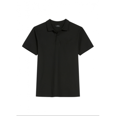 Czarna koszulka polo męska POLMT-0084-99