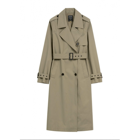 Długi szałwiowy płaszcz damski KURDT-0512-8F(W26)