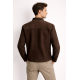 Brązowa zamszowa kurtka męska KURMS-0396-1I(W26)