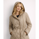 Ciemnobeżowa pikowana kurtka damska KURDT-0654-1B W26