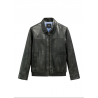 Czarna kurtka skórzana męska KURMS-0407-99(W26)