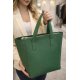 Torebka skórzana damska shopper skóra naturalna kolor zielony 4571