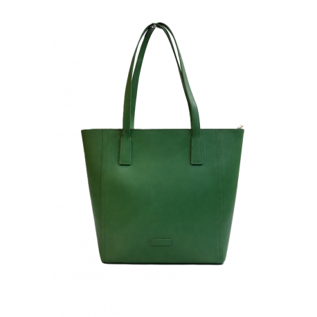 Torebka skórzana damska shopper skóra naturalna kolor zielony 4571