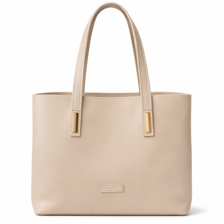 Torebka skórzana damska Verso w beżowym kolorze 4653