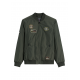 Kurtka bomberka męska w kolorze khaki KURMT-0413A-8D(W26)