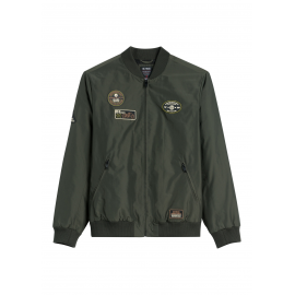 Kurtka bomberka męska w kolorze khaki KURMT-0413A-8D(W26)